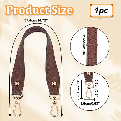 Litchi Texture PU Leather Wide Bag Handles FIND-WH0005-28B-1