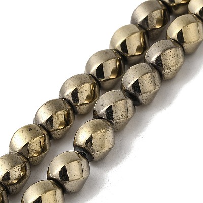 Electroplated Non-Magnetic Synthetic Hematite Beads Strands G-P518-05G-01-1