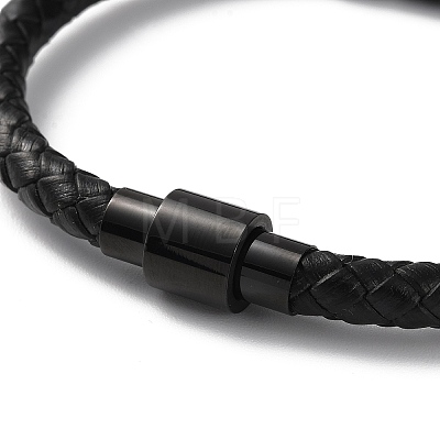 Leather Braided Round Cord Bracelet BJEW-F460-06EBP-1