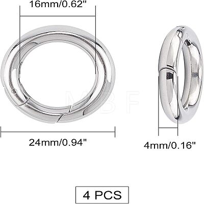 Unicraftale 201 Stainless Steel Spring Gate Rings STAS-UN0010-85P-1