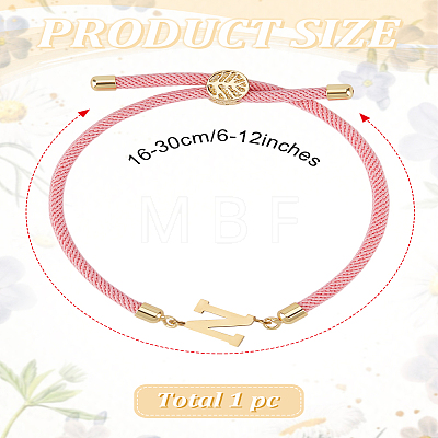 1Pc Adjustable Nylon Cord Slider Bracelets for Women BJEW-LP0001-32N-03-1