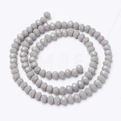 Opaque Solid Color Glass Beads Strands EGLA-A034-P4mm-D10-1