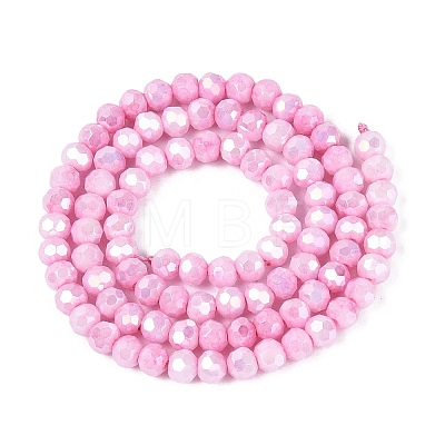Anti-Tarnish Electroplate Glass Beads Strands EGLA-ZX010-4mm-02-1