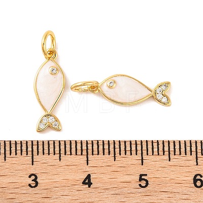 Rack Plating Brass Micro Pave Cubic Zirconia Pendants KK-H486-14G-02-1