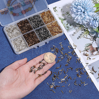 3200Pcs 4 Colors Glass Twisted Bugle Beads SEED-PA0001-51B-1