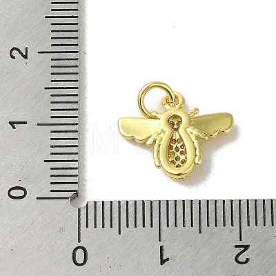 Real 18K Gold Plated Brass Pave Cubic Zirconia Pendants KK-M283-04C-01-1