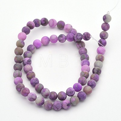 Natural & Dyed Gemstone Round Beads Strands G-D661-12mm-1-1