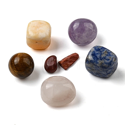 7 Chakra Natural Gemstone Healing Stones Sets G-PW0007-127-1