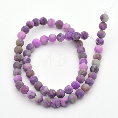 Natural & Dyed Gemstone Round Beads Strands X-G-D661-4mm-1-1