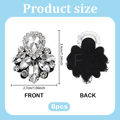 Glass Rhinestone Embroidery Sew on Ornament Accessories PATC-WH0021-070F-1