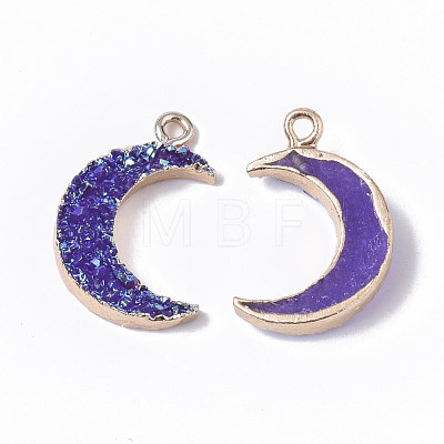 Druzy Resin Pendants RESI-S383-009-A01-1