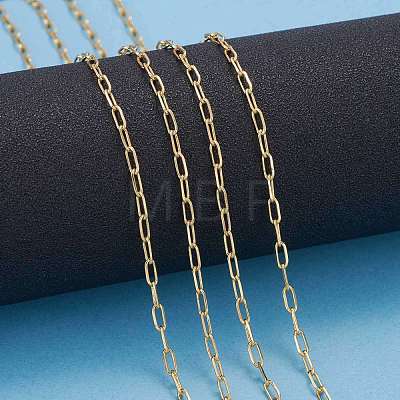 Soldered Brass Paperclip Chains CHC-G005-03G-1