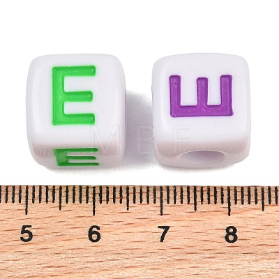 Opaque Acrylic Enamel European Beads AC-ACBA1794-04E-1