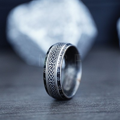 Viking Style Retro 304 Stainless Steel Finger Rings FS-WG40F7A-03-1