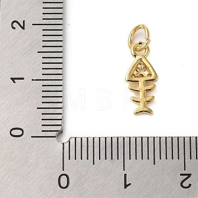 Rack Plating Brass Micro Pave Cubic Zirconia Charms KK-P279-08G-1