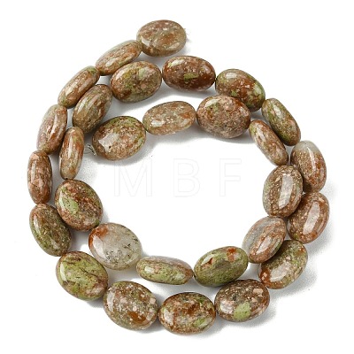 Natural Unakite Beads Strands G-K365-B08-02-1