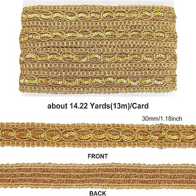 Metallic Yarn Ribbons OCOR-WH0065-10B-1