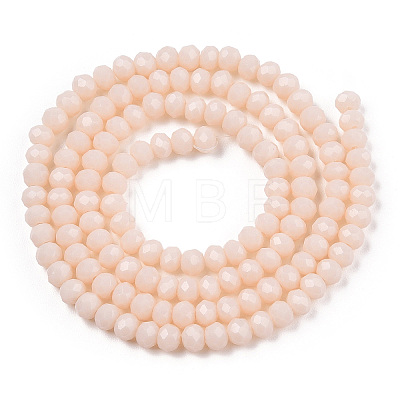 Opaque Solid Color Imitation Jade Glass Beads Strands EGLA-A044-P4mm-D05-1