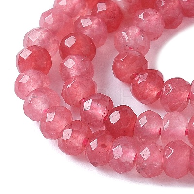 Dyed Natural Malaysia Jade Rondelle Beads Strands G-E316-2x4mm-62-1