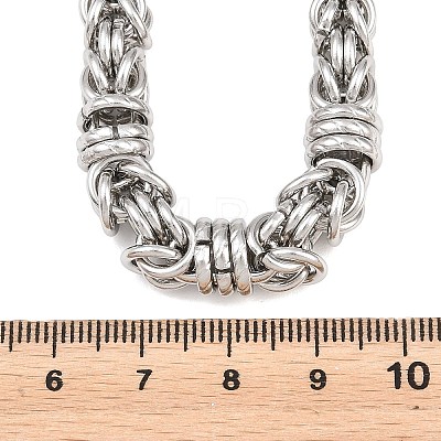 9MM 304 Stainless Steel Byzantine Chain Necklaces for Men SA-T001-02AS-1