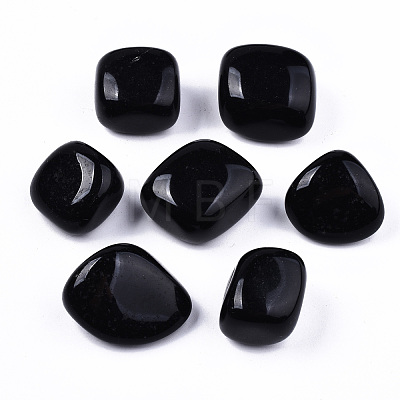 Natural Black Obsidian Beads G-N332-001-1