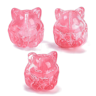 Transparent Spray Paint Glass Beads GLAA-H035-01H-1