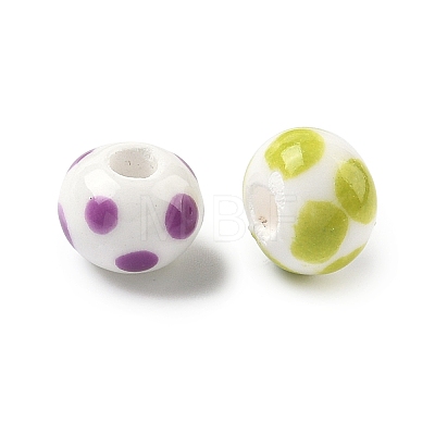 Handmade Porcelain European Beads PORC-C009-01-1
