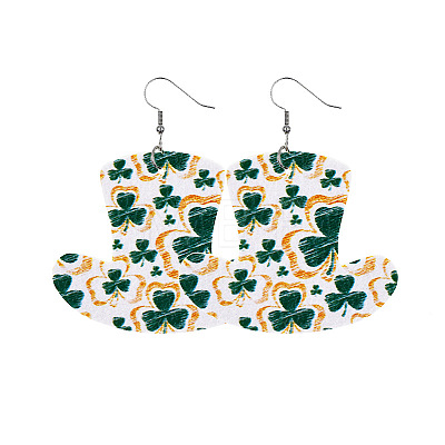 Saint Patrick's Day Imitation Leather Dangle Earrings FS-WG4E1C6-11-1