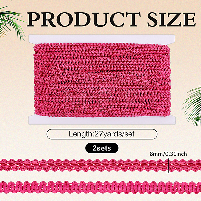 2Bags Polyester Lace Trim OCOR-ME0001-84J-1