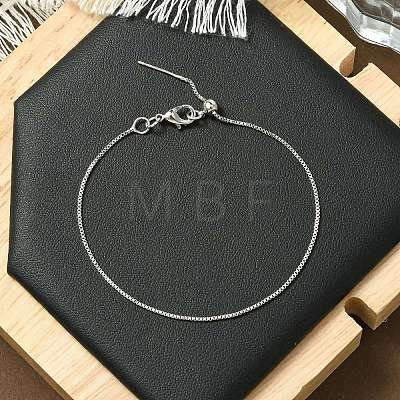 Rack Plating Brass Box Chain Adjustable Slider Bracelets Making for Women BJEW-G735-10P-1