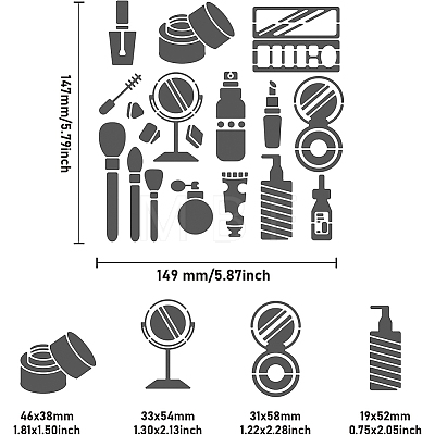 Stainless Steel Cutting Dies Stencils DIY-WH0279-156-1