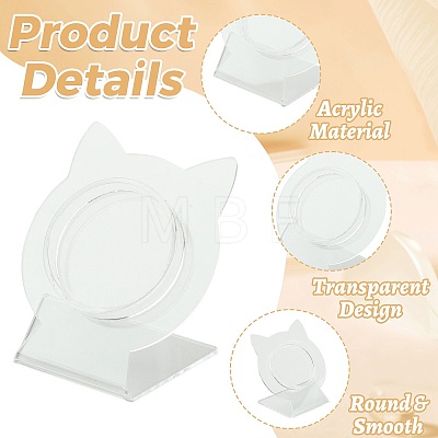 4Pcs Clear Acrylic Slant Back Single Bracelet Bangle Display Stands AC-FS5191-01A-1