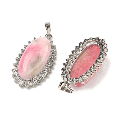 Dyed Natural White Jade Pendants G-XCP0001-53-1