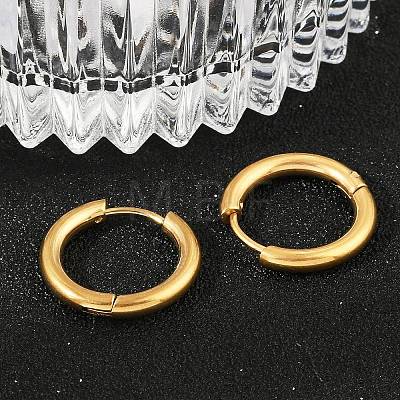 202 Stainless Steel Huggie Hoop Earrings EJEW-F111A-16mm-G-1