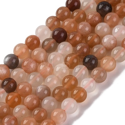 Natural Sunstone Beads Strands G-K310-C08-6mm-1