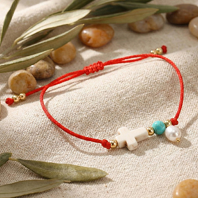 Adjustable Glass Charm Bracelets DL3128-1