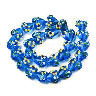 Handmade Bumpy Lampwork Beads Strands LAMP-N029-011B-1