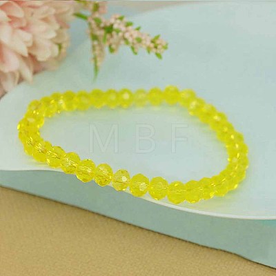 Classic Ethnic Style Faceted Glass Stretch Bracelets for Women RE4529-4-1