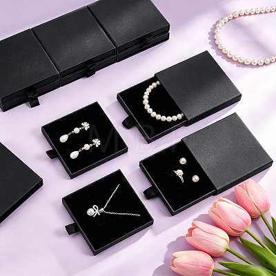 32Pcs Cardboard Jewelry Set Packing Drawer Boxes CON-TW0001-07B-1
