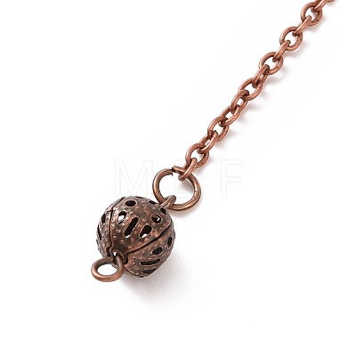 Brass Cable Chain Coil Dowsing Pendulums HJEW-D004-01-1