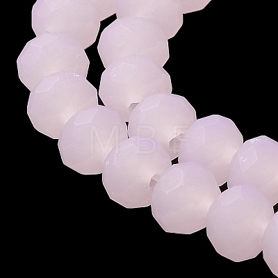 Imitation Jade Solid Color Glass Beads Strands EGLA-A034-J6mm-MD-M-1