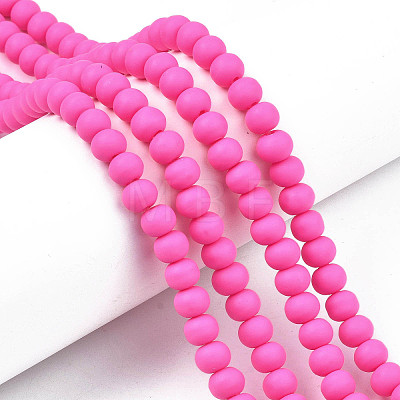 Handmade Polymer Clay Beads Strands X-CLAY-N008-053-03-1