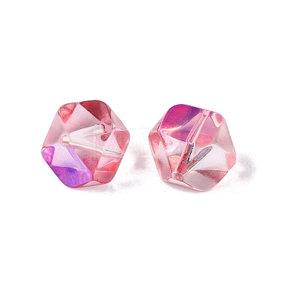 Electroplate Transparent Glass Beads EGLA-Q140-01-A03-1