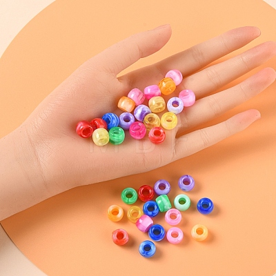 224Pcs 9 Style Acrylic European Beads MACR-YW0001-69-1