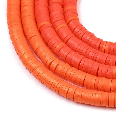 Flat Round Handmade Polymer Clay Beads CLAY-XCP0001-34-1