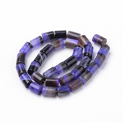 Dyed Natural Brazilian Agate and Crystal Beads Strands G-Q949-12C-1