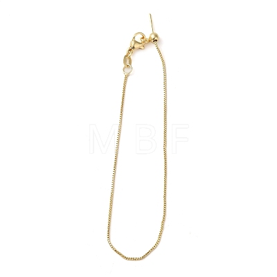 Rack Plating Brass Box Chain Bracelet Making KK-M285-04KCG-1