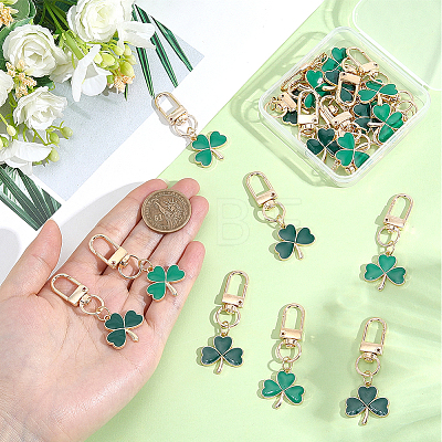 20Pcs 2 Styles Alloy Enamel Pendant Decorations HJEW-CP00087-1