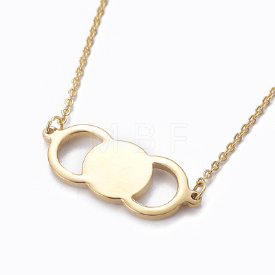 304 Stainless Steel Pendant Necklaces NJEW-E141-47-1