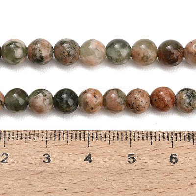 Natural Green Rutilated Quartz Beads Strands G-G475-A02-6mm-1